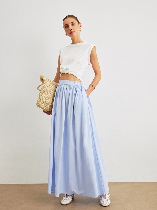Commense Dresses & Skirts - Commense Cotton A-Line Skirt With Pockets